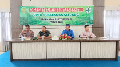 Danramil 01 Kota Hadiri Lokakarya Mini Lintas Sektor UPTD Puskesmas Sei Jang